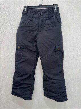 Roxy Girls Black Insulated Snow Ski Pants Cargo Youth Medium Winter Snowboard